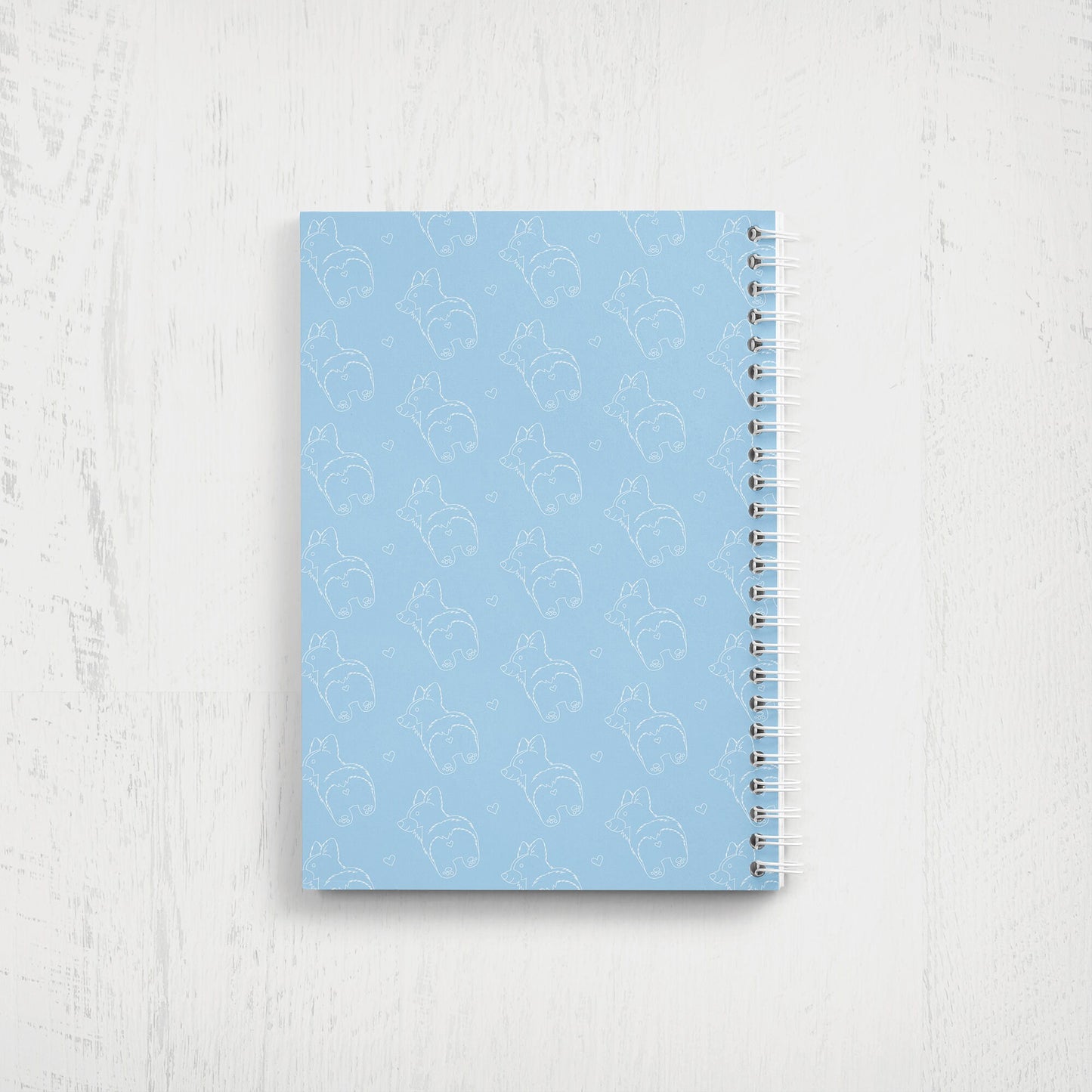 Corgi Pattern Undated Planner: Minimalist Weekly + Monthly Agenda