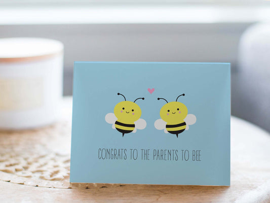 New Baby/Baby Shower Card - Congrats to the Parents to Bee