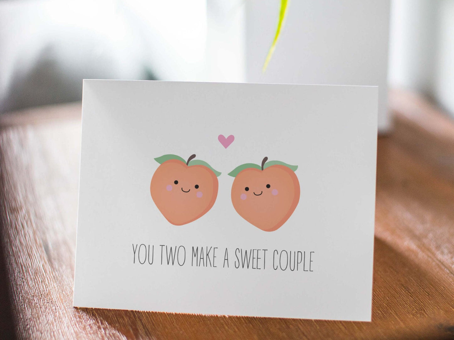 Cute Wedding Card, Lesbian Wedding Card, Funny Engagement - Sweet Couple
