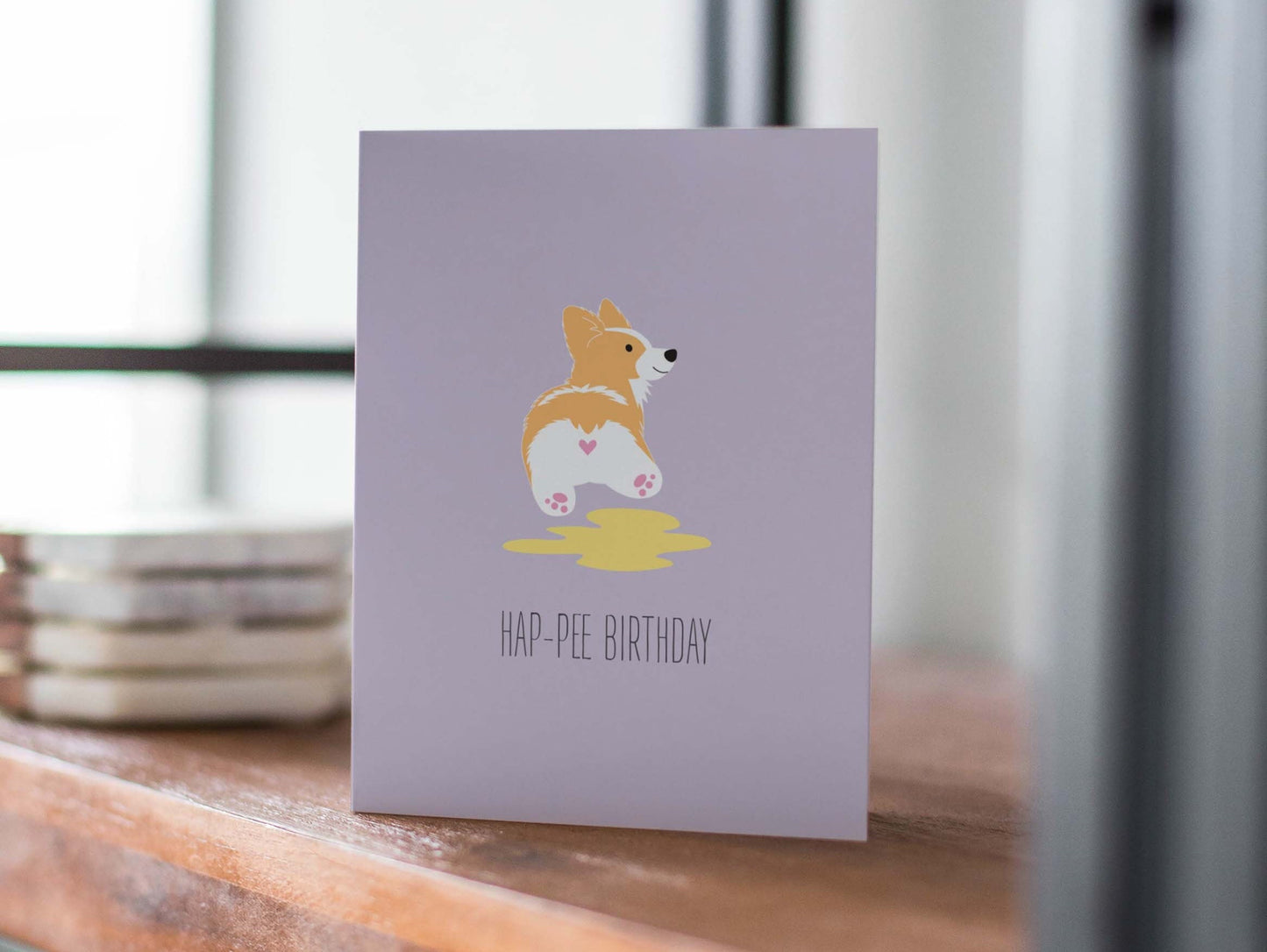 Birthday Card - Corgi Hap-pee Birthday