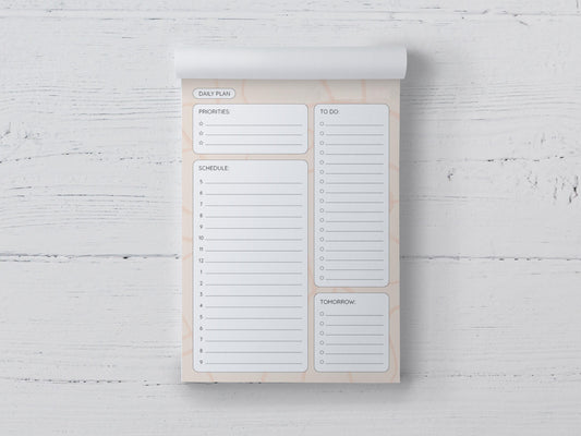 Daily Planner/Organizer Notepad - 50 Pages