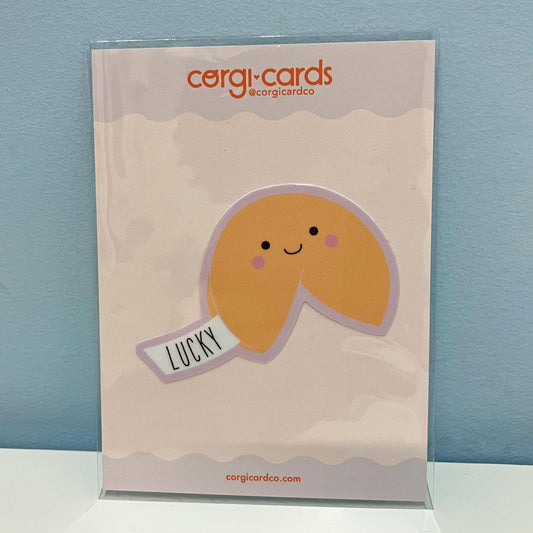 Lucky Fortune Cookie Sticker: Die-Cut Vinyl Macbook Decal