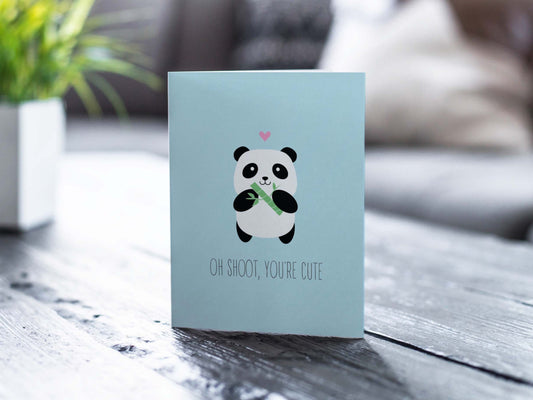 Love/Anniversary Card - Oh Shoot You're Cute