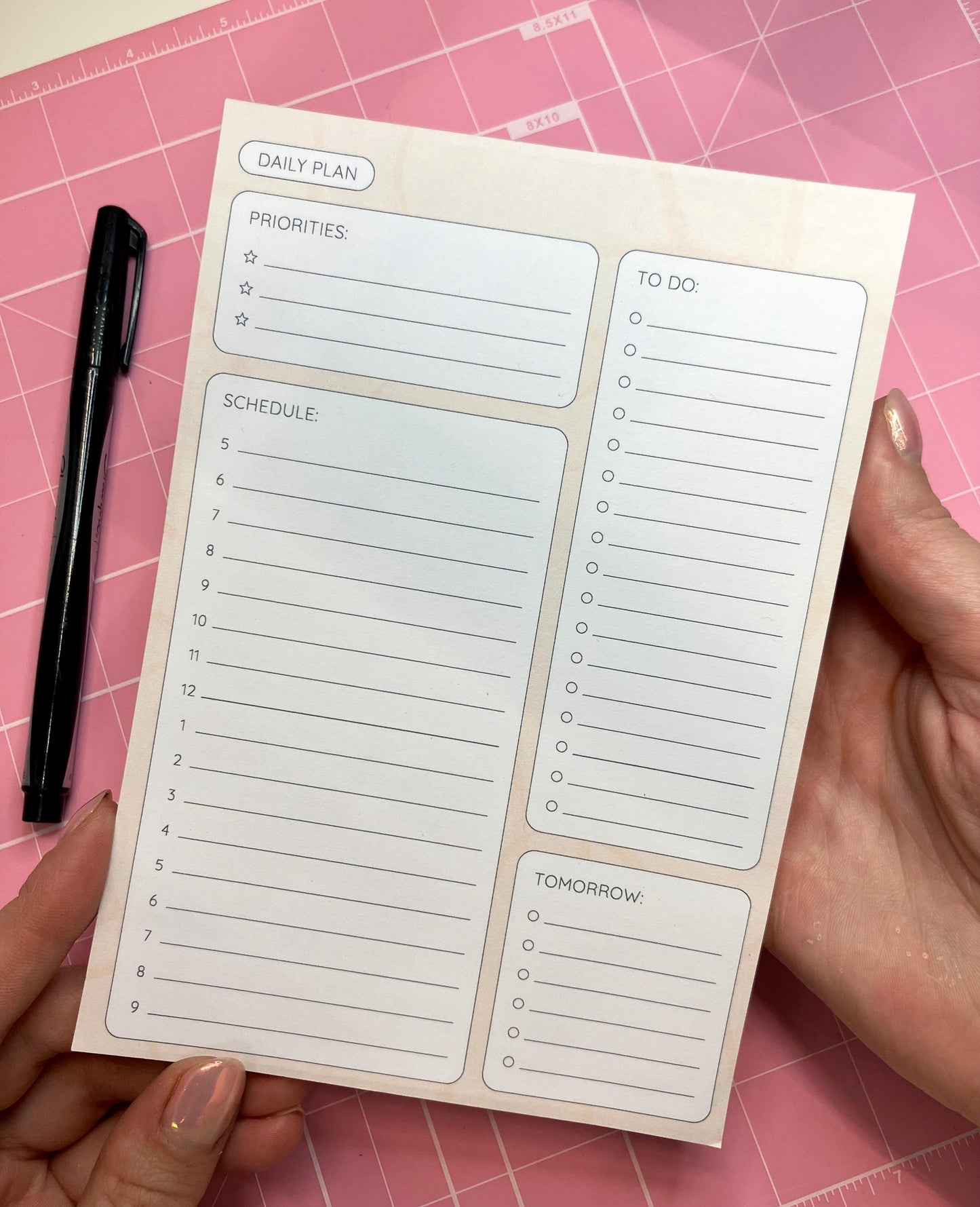 Daily Planner/Organizer Notepad - 50 Pages