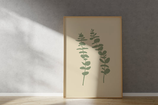 Eucalyptus Print - Cut Out Style Art (Digital Download)
