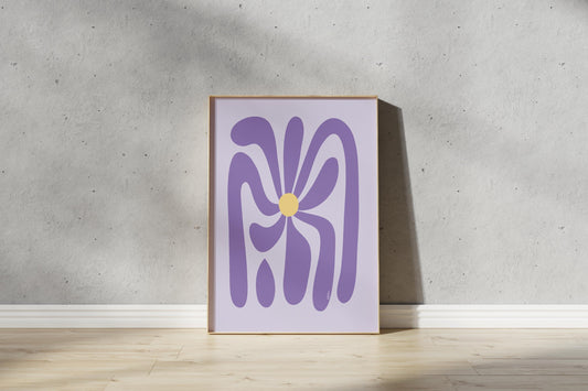 Purple Petal Print - Abstract Flower Art (Digital Download)