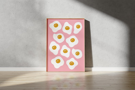 Abstract Egg Pattern Print – Food Illustration (Digital Download)