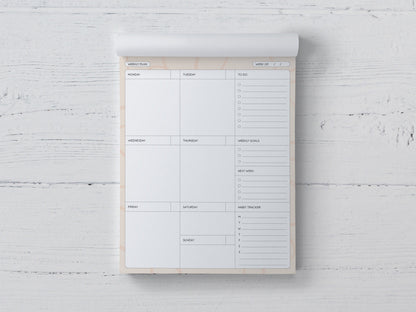 Weekly to To Do Tear Off Notepad - 52 Pages: Undated