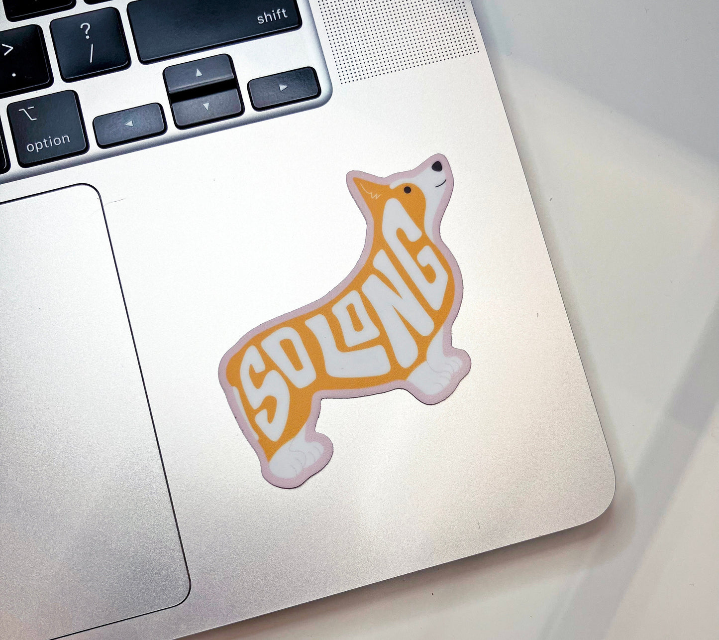 Corgi So Long Sticker: Die-Cut Vinyl Laptop Decal
