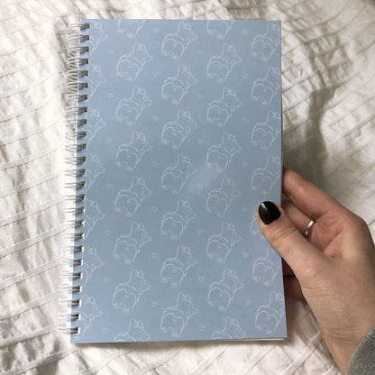 Corgi Pattern Undated Planner: Minimalist Weekly + Monthly Agenda