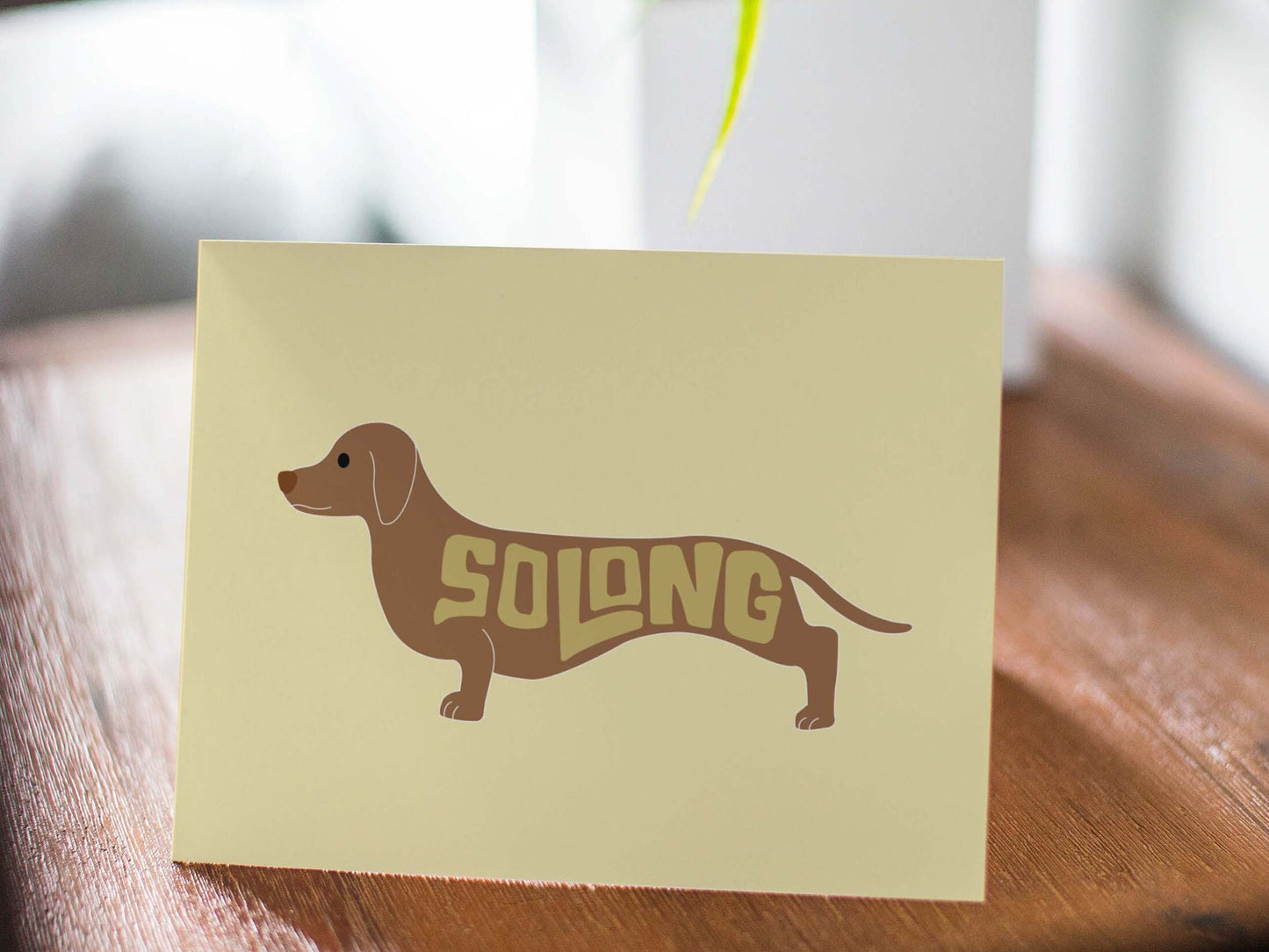 Dachshund So Long Card: Funny Goodbye Greeting