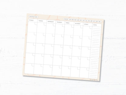 Undated Monthly Planner - 24 Page Notepad
