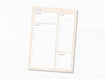 Daily To-Do Notepad: Minimalist Planner, 50 Tear-Off Pages