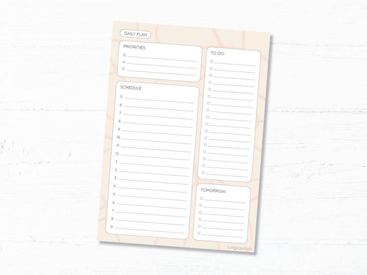 Daily To-Do Notepad: Minimalist Planner, 50 Tear-Off Pages