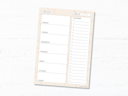 Meal Planner and Grocery List - 52 Page Notepad