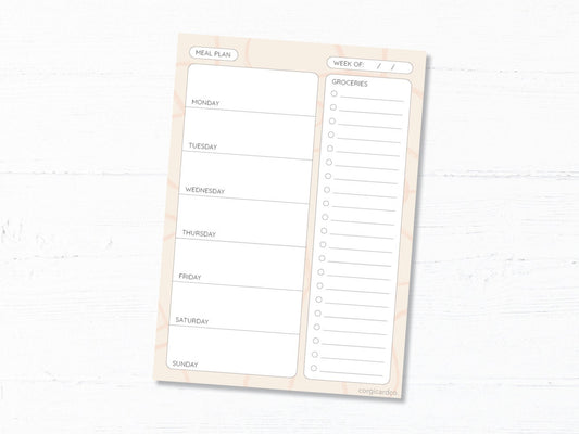 Meal Planner and Grocery List - 52 Page Notepad