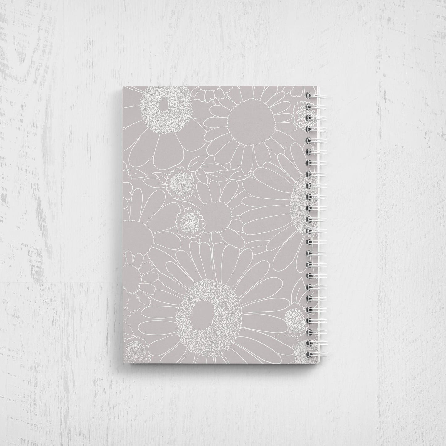 Undated Weekly/Monthly Planner - Purple Floral Pattern