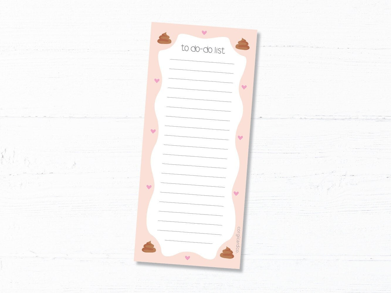 Funny Poo Emoji Notepad: Illustrated To-Do List