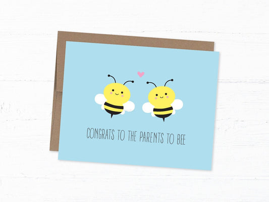 Funny New Parent Card - Congrats to the Parents to Bee