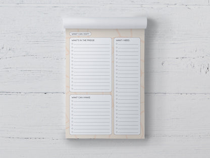 Fridge Inventory Notepad: Weekly Meal Planner & Grocery List