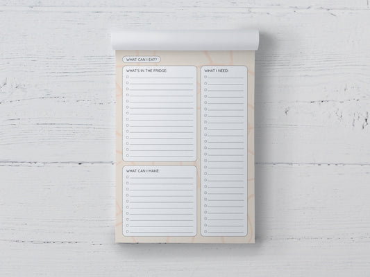 Fridge Inventory Notepad: Weekly Meal Planner & Grocery List