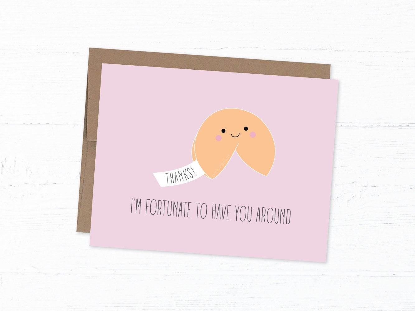 Funny Fortune Cookie Thank You Card - Fortunate To Have You