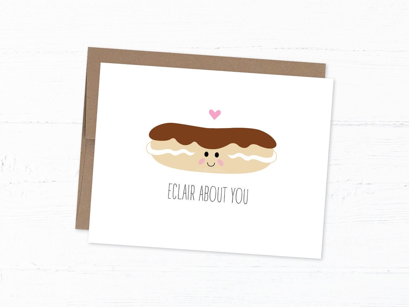 Funny Eclair Anniversary Card - Sweet Treat Love Card