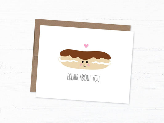 Funny Eclair Anniversary Card - Sweet Treat Love Card