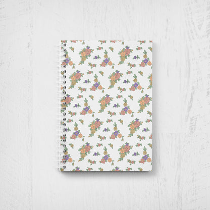 Floral Undated Planner, Weekly Monthly Agenda, 5.5x8.5"