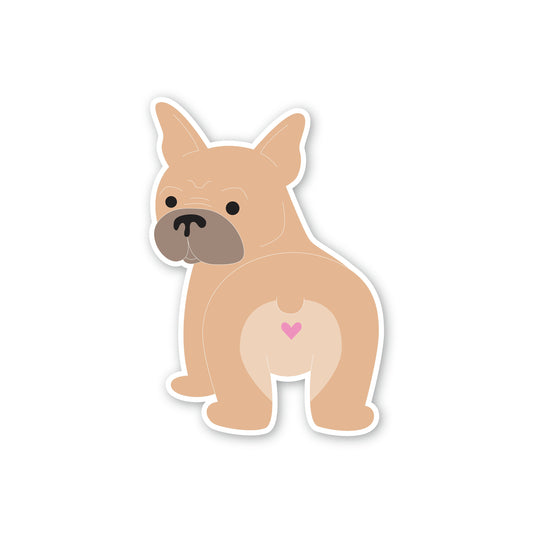 Frenchie Butt Vinyl Sticker, Dog Macbook Decal