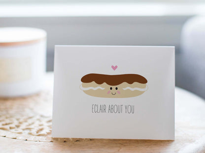 Funny Eclair Anniversary Card - Sweet Treat Love Card