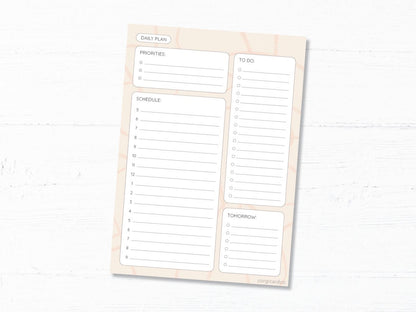 Daily Planner/Organizer Notepad - 50 Pages