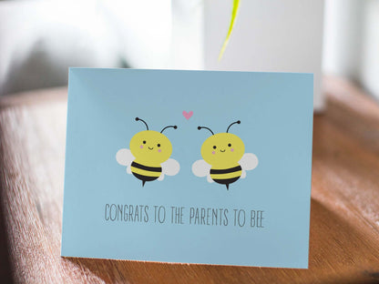 New Baby/Baby Shower Card - Congrats to the Parents to Bee