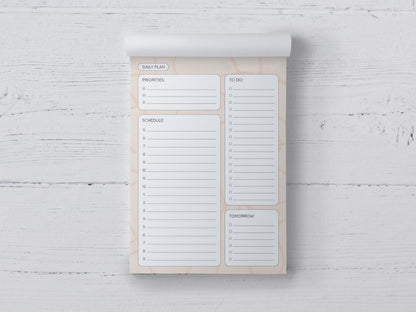 Daily To-Do Notepad: Minimalist Planner, 50 Tear-Off Pages