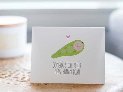 New Baby/Baby Shower Card - New Human Bean