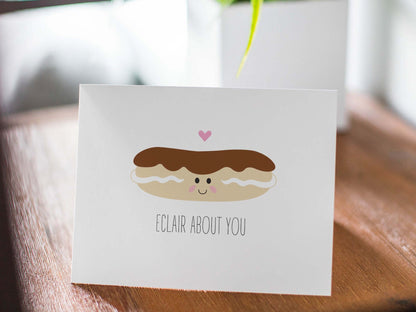 Funny Eclair Anniversary Card - Sweet Treat Love Card