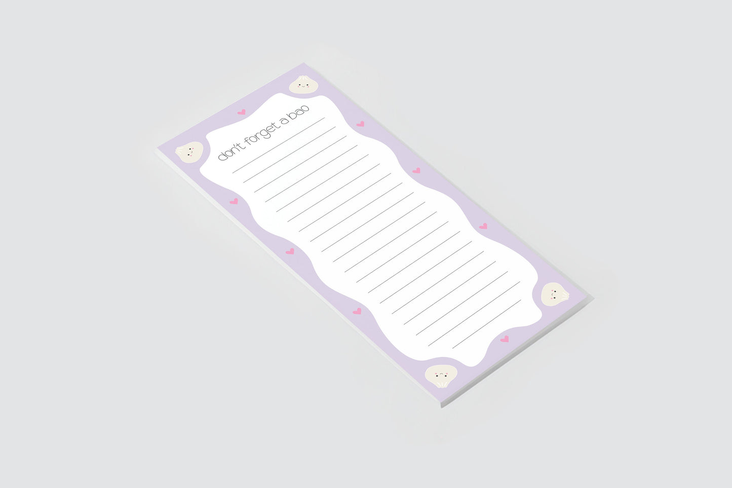 Cute Bao Notepads, Funny to do Lists, Illustrated Notepads - Don't Forget a Bao Notepad