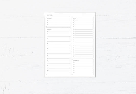 Laminated Reusable Daily Planner: Undated Organizer, To-Do List (8x10)
