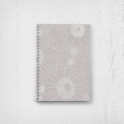 Undated Weekly/Monthly Planner - Purple Floral Pattern