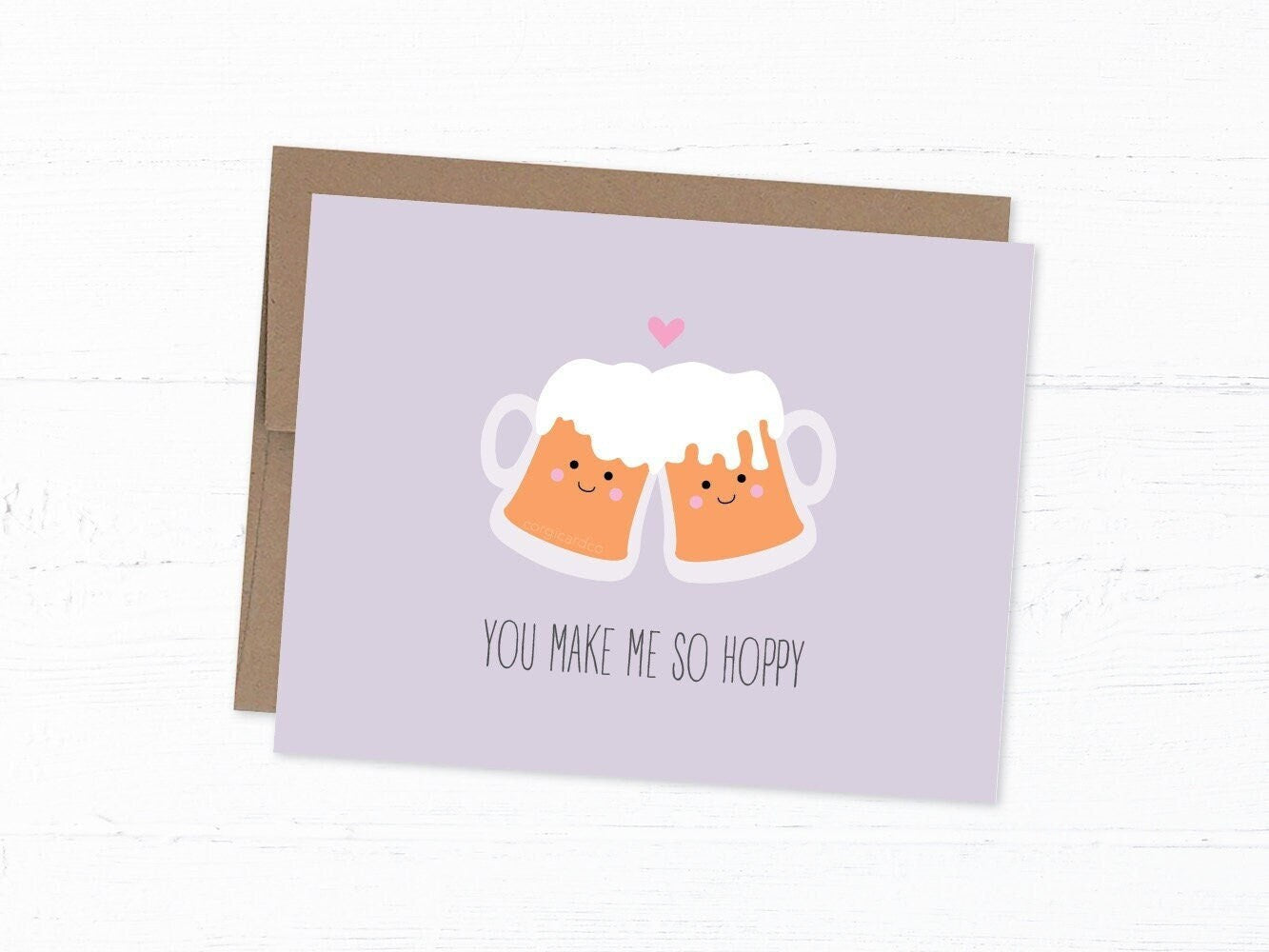 Love/Anniversary Card - You Make me so Hoppy