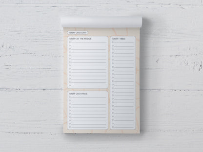 Grocery List & Fridge Inventory - 52 Page Notepad