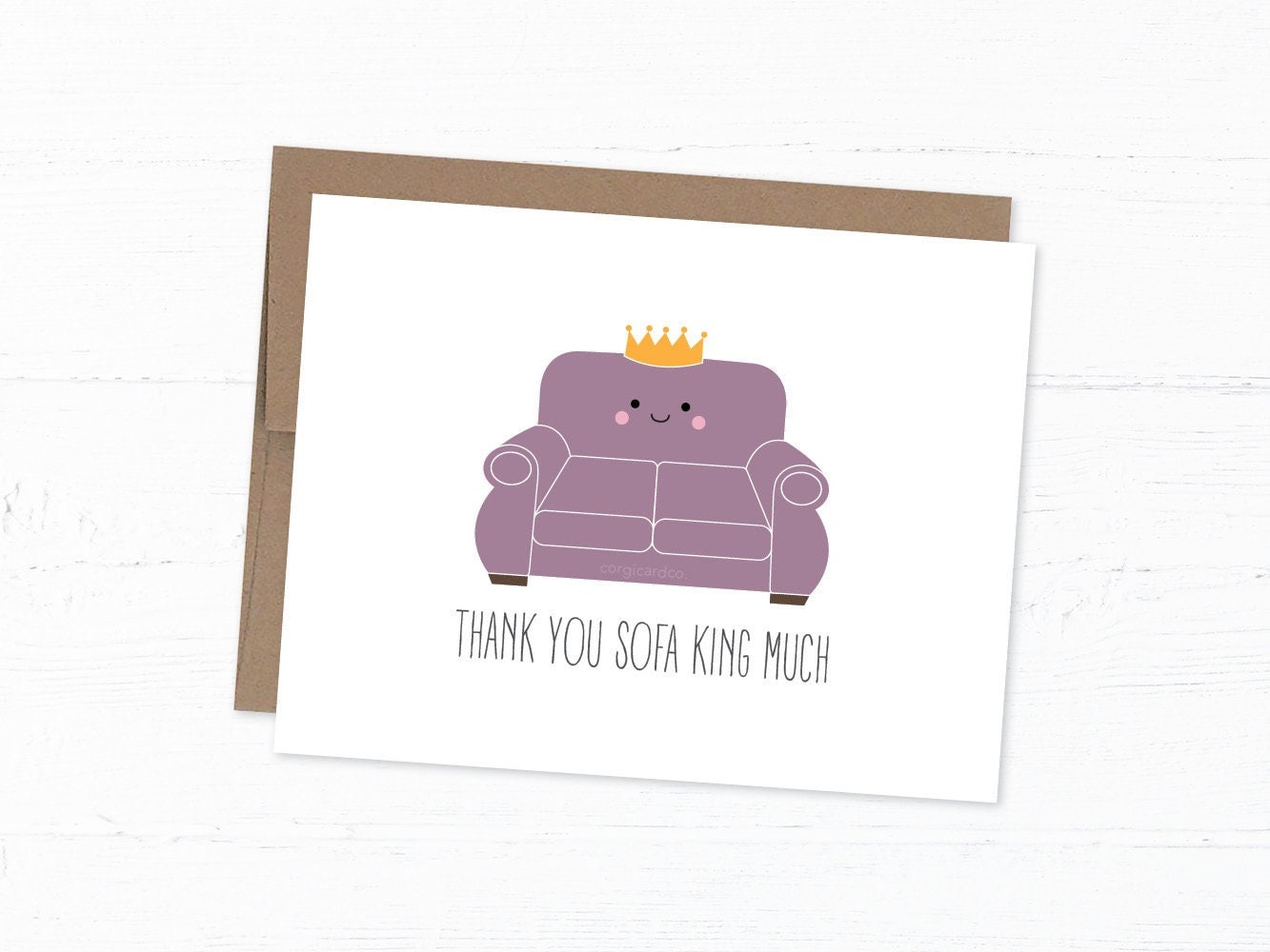 Thank You Card - Thank You Sofa King Much