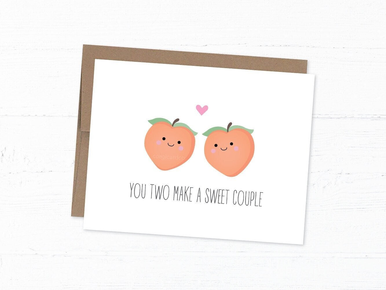 Cute Wedding Card, Lesbian Wedding Card, Funny Engagement - Sweet Couple