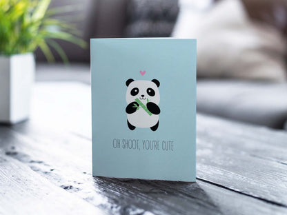 Love/Anniversary Card - Oh Shoot You're Cute