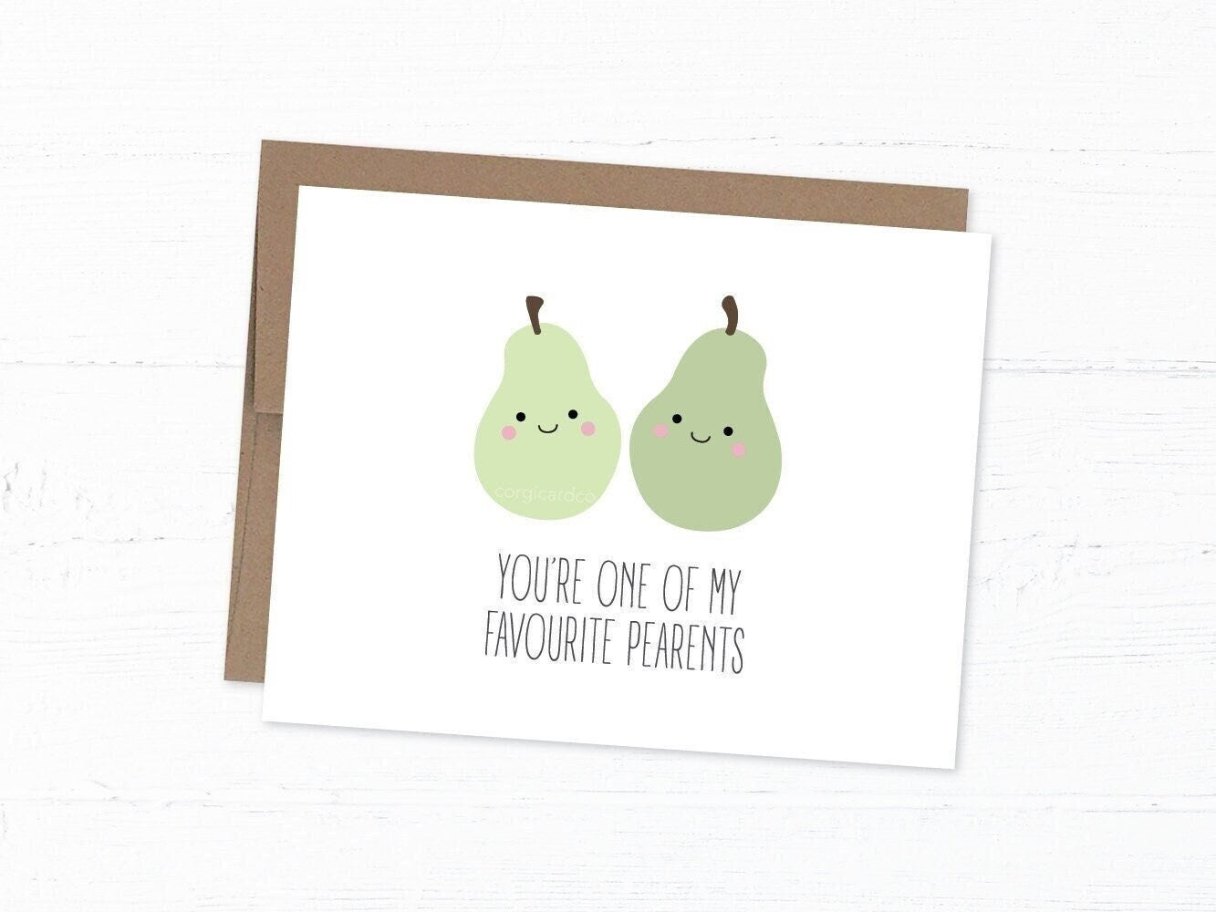 Parent Card - You're One of my Favourite Pear-ents