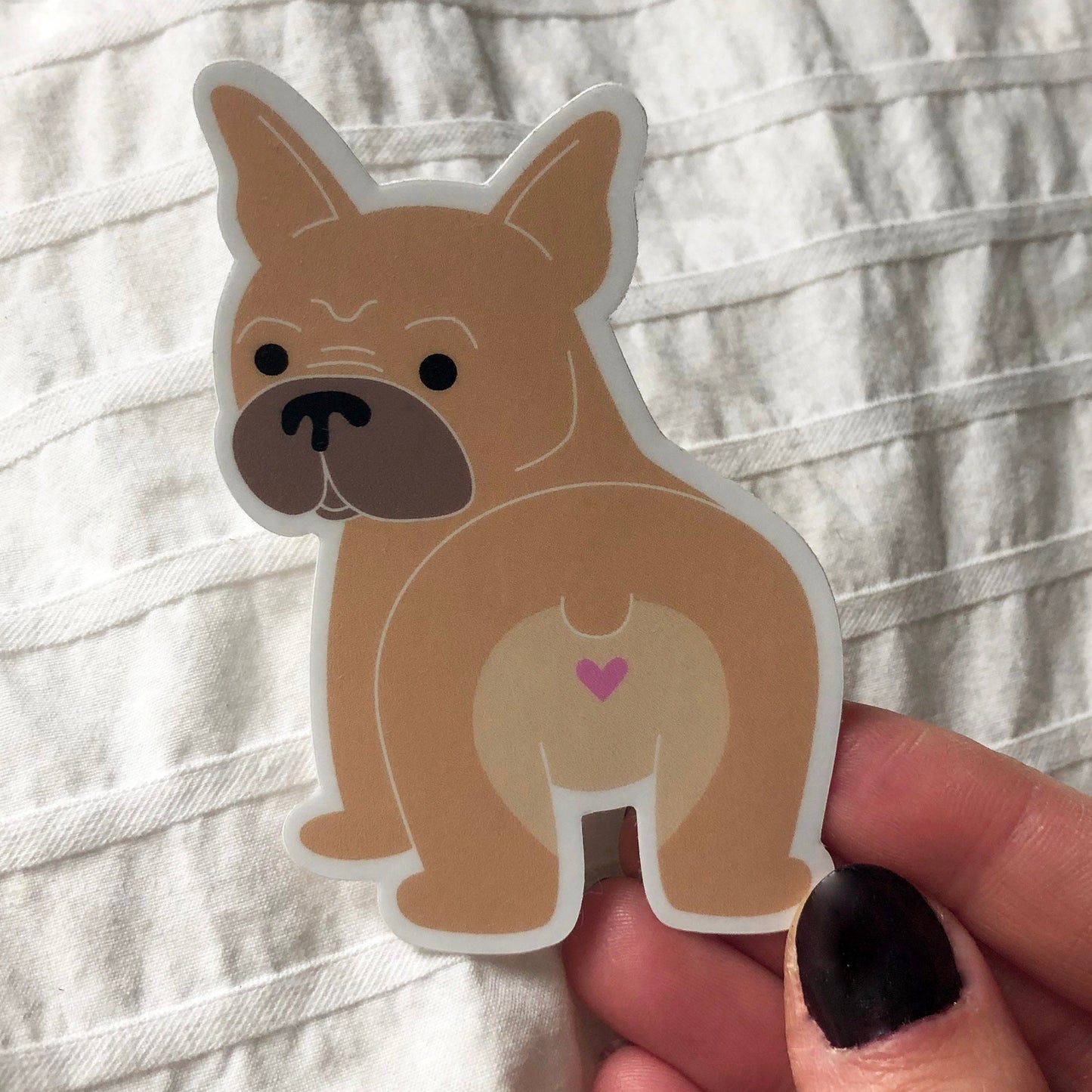Frenchie Butt Vinyl Sticker, Dog Macbook Decal