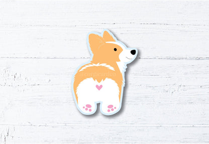 Corgi Butt Sticker: Die-Cut Vinyl Decal