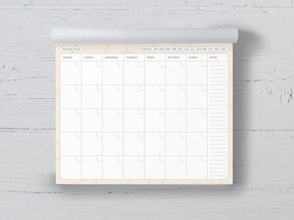 Undated Monthly Planner - 24 Page Notepad