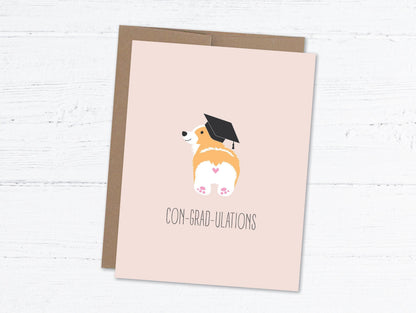 Graduation Card - Corgi Congratulations