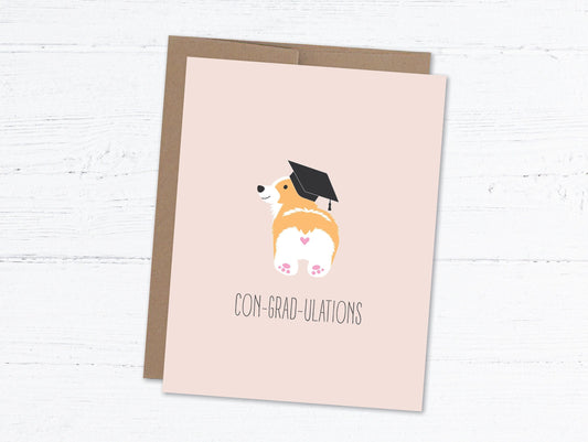 Graduation Card - Corgi Congratulations